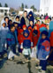 young orphans wearing new clothing donated by Tesco